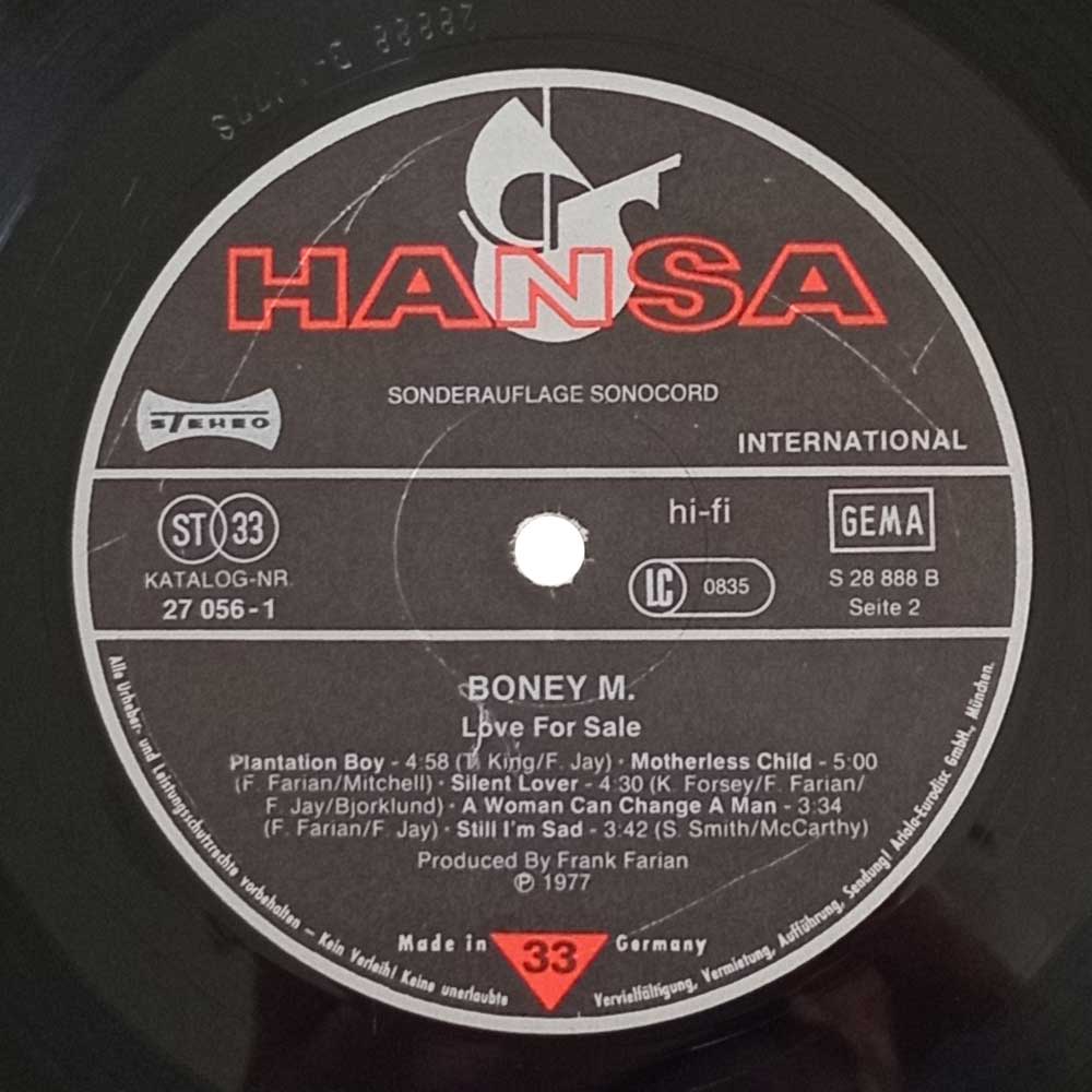 Boney M. - Love For Sale  (LP)