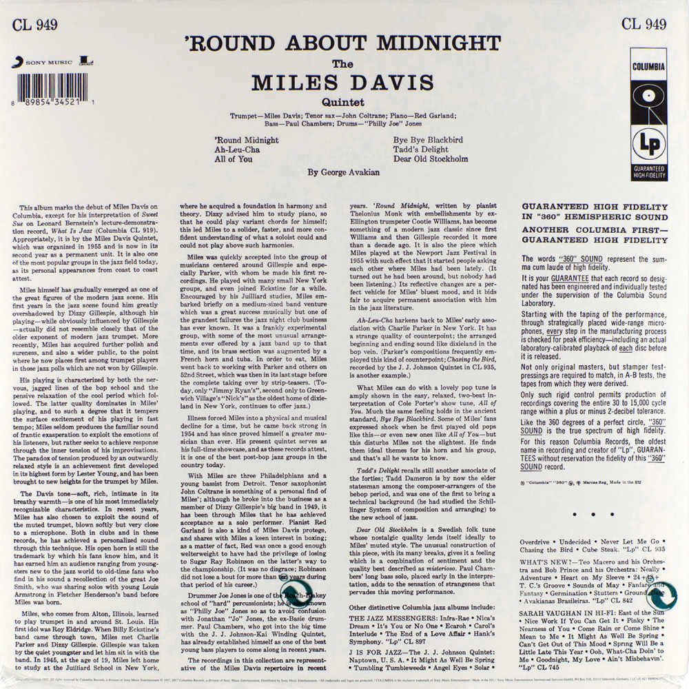 Miles Davis - 'Round About Midnight (LP)