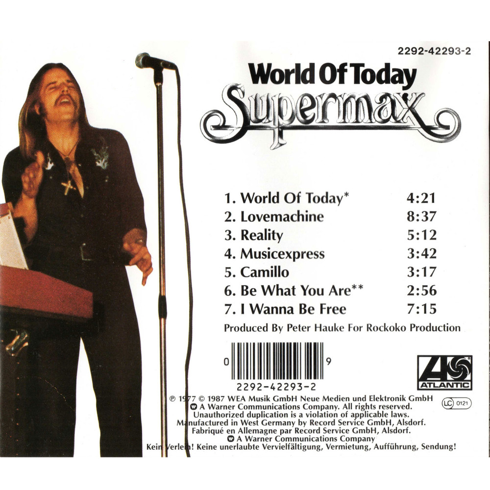 Supermax - World Of Today (CD)