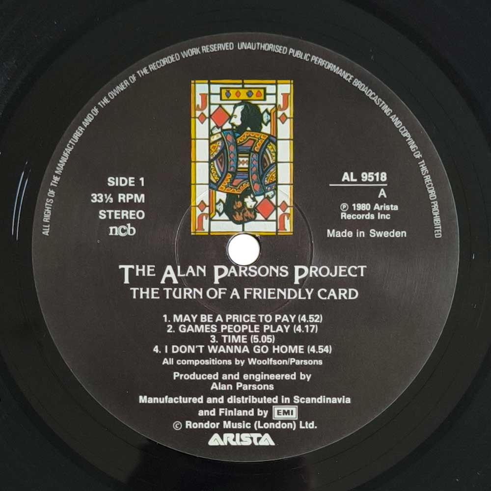 The Alan Parsons Project – The Turn Of A Friendly Card (LP)