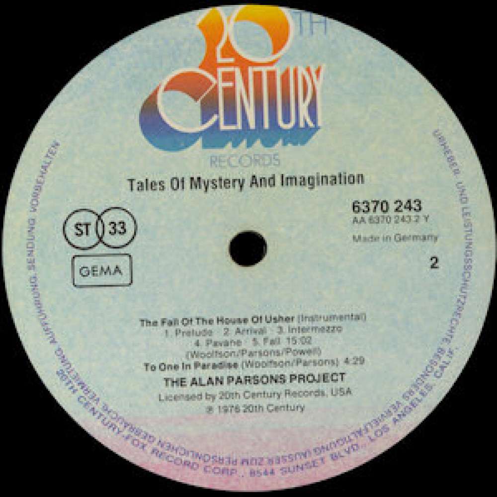 The Alan Parsons Project - Tales Of Mystery And Imagination (LP)