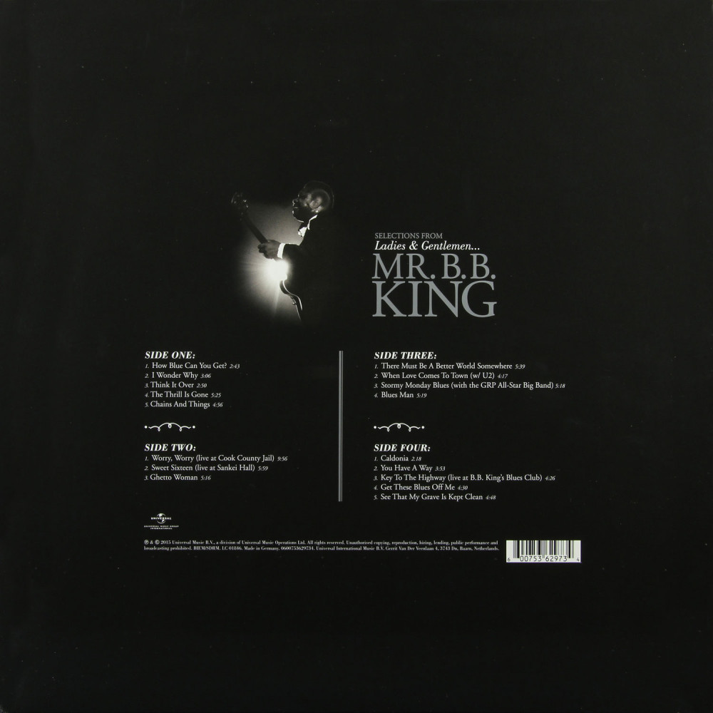 B.B. King – Selections From: Ladies & Gentlemen ... Mr. B.B. King (2LP) B.B. King – Selections From: Ladies & Gentlemen ... Mr. B.B. King (2LP)