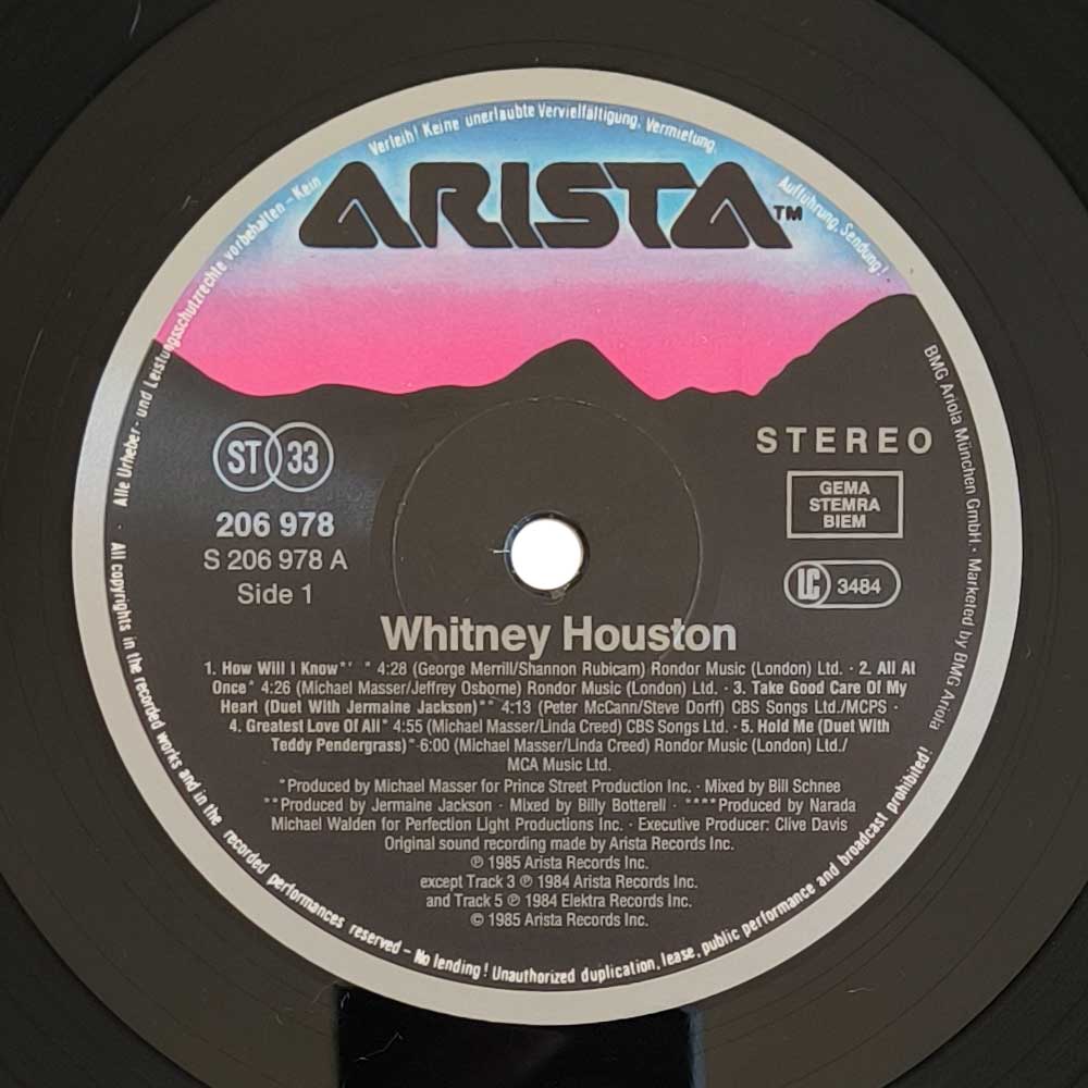 Whitney Houston – Whitney Houston (LP)