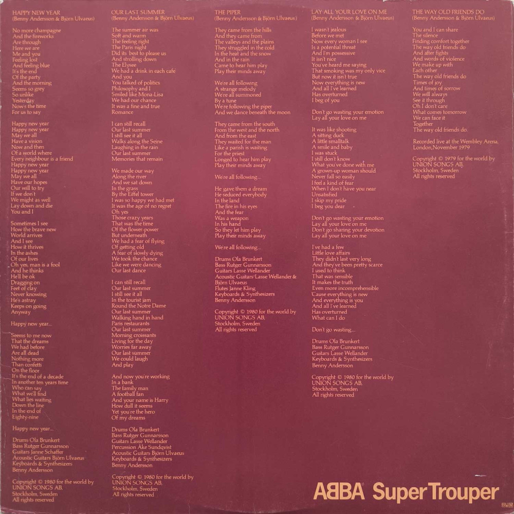 ABBA – Super Trouper  (LP)