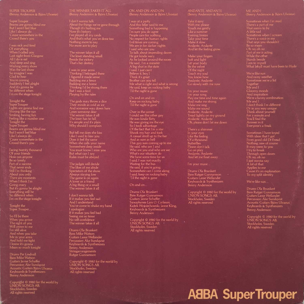 ABBA – Super Trouper  (LP)