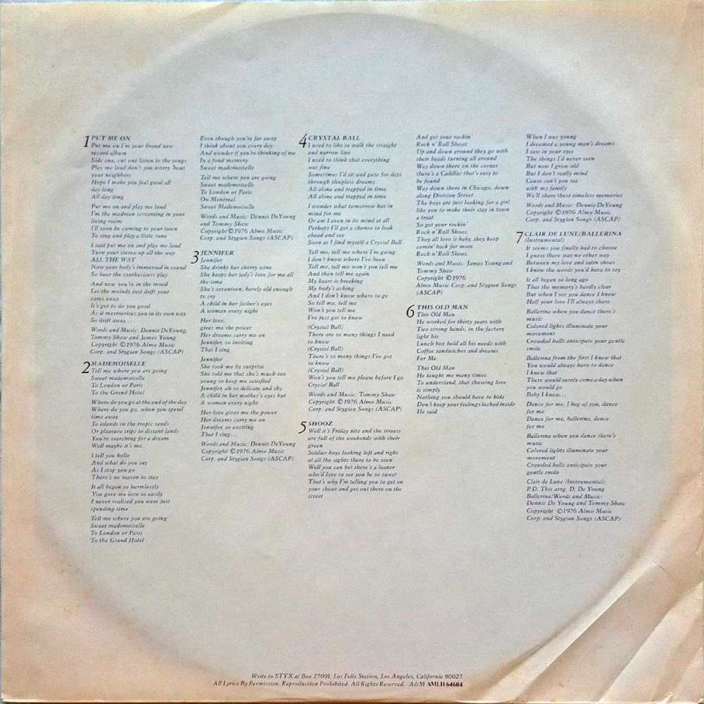 Styx – Crystal Ball (1st press) (LP)