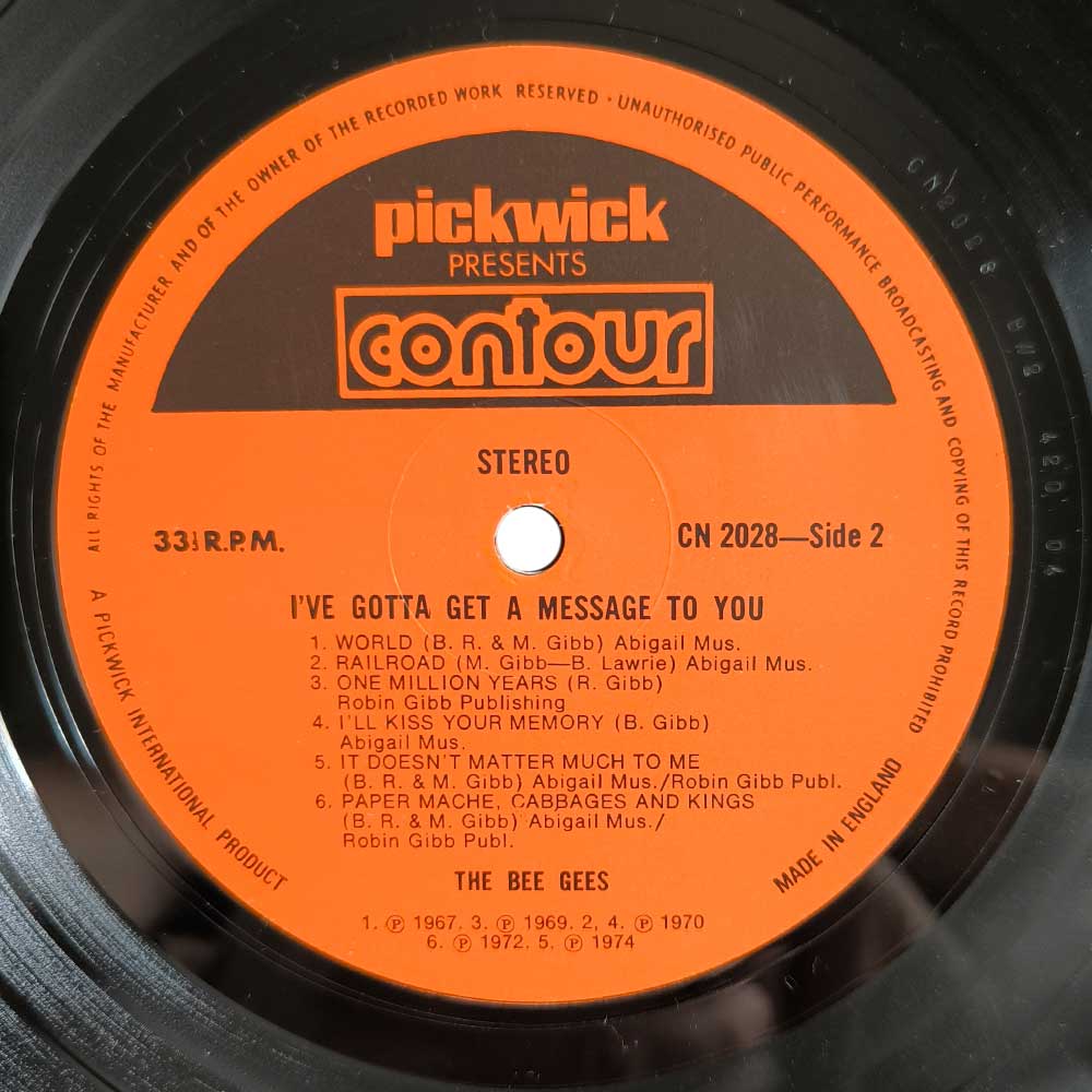 The Bee Gees – I've Gotta Get A Message To You (LP)