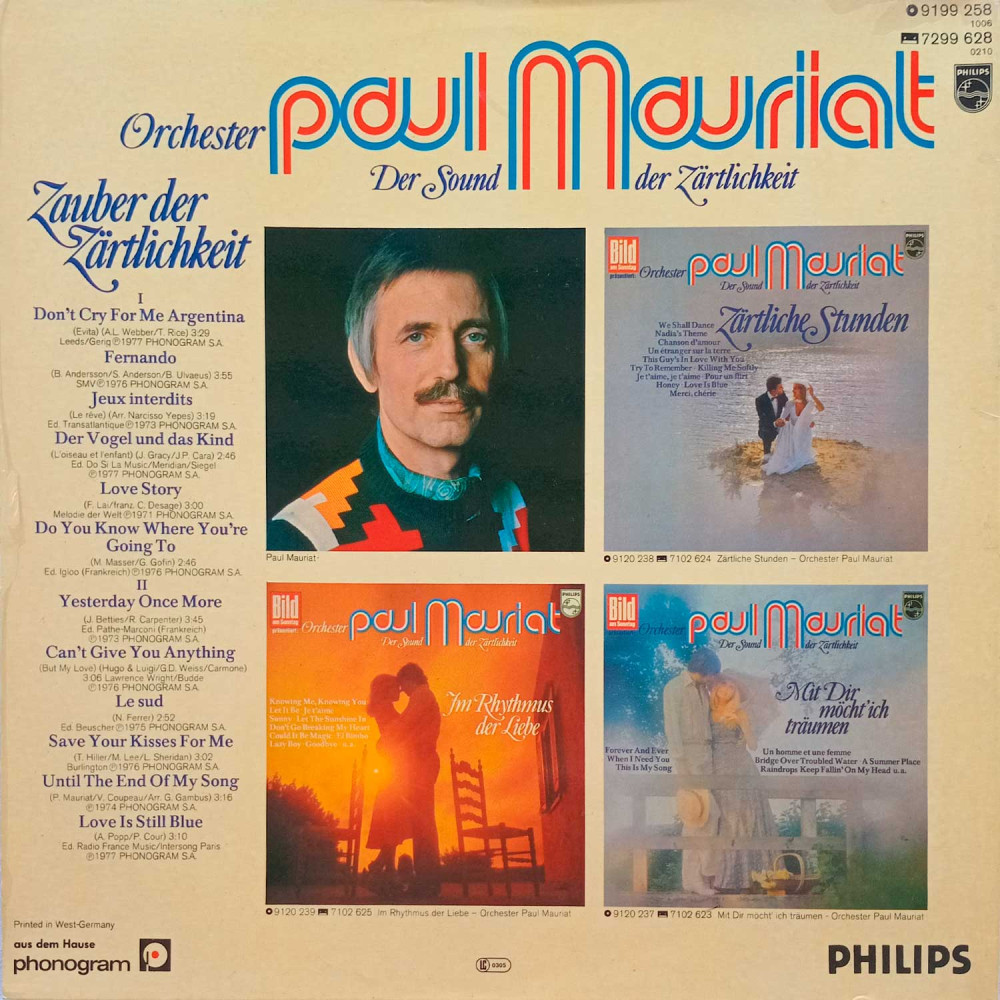 Orchester Paul Mauriat – Zauber Der Zärtlichkeit  (LP)