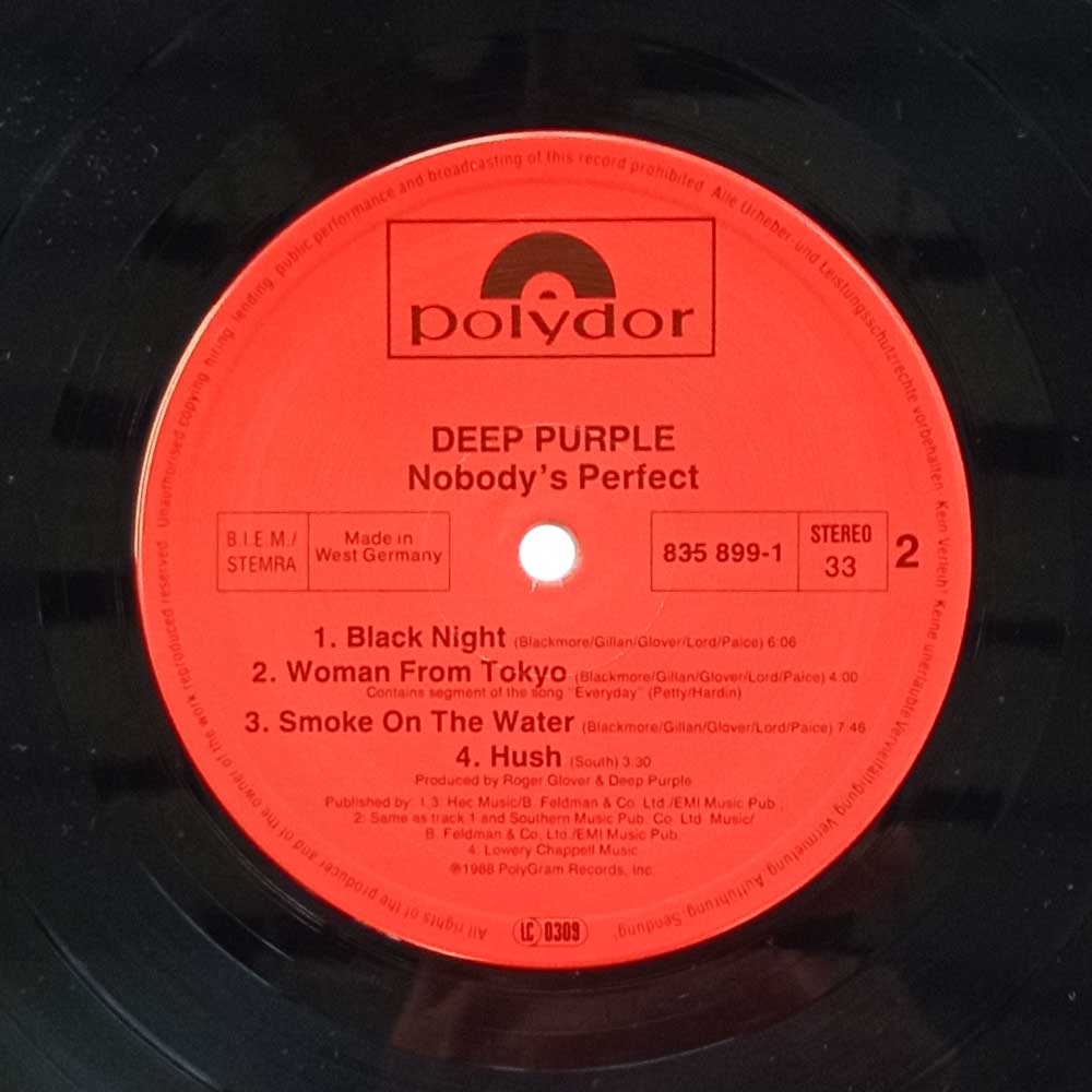 Deep Purple – Nobody's Perfect  (2 LP)