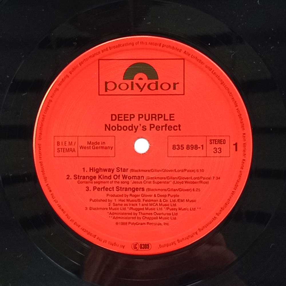 Deep Purple – Nobody's Perfect  (2 LP)