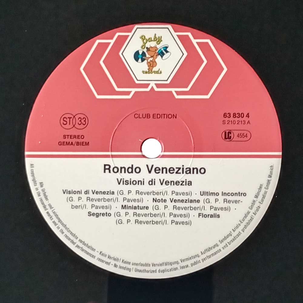 Rondo  Veneziano – Visioni Di Venezia  (LP)