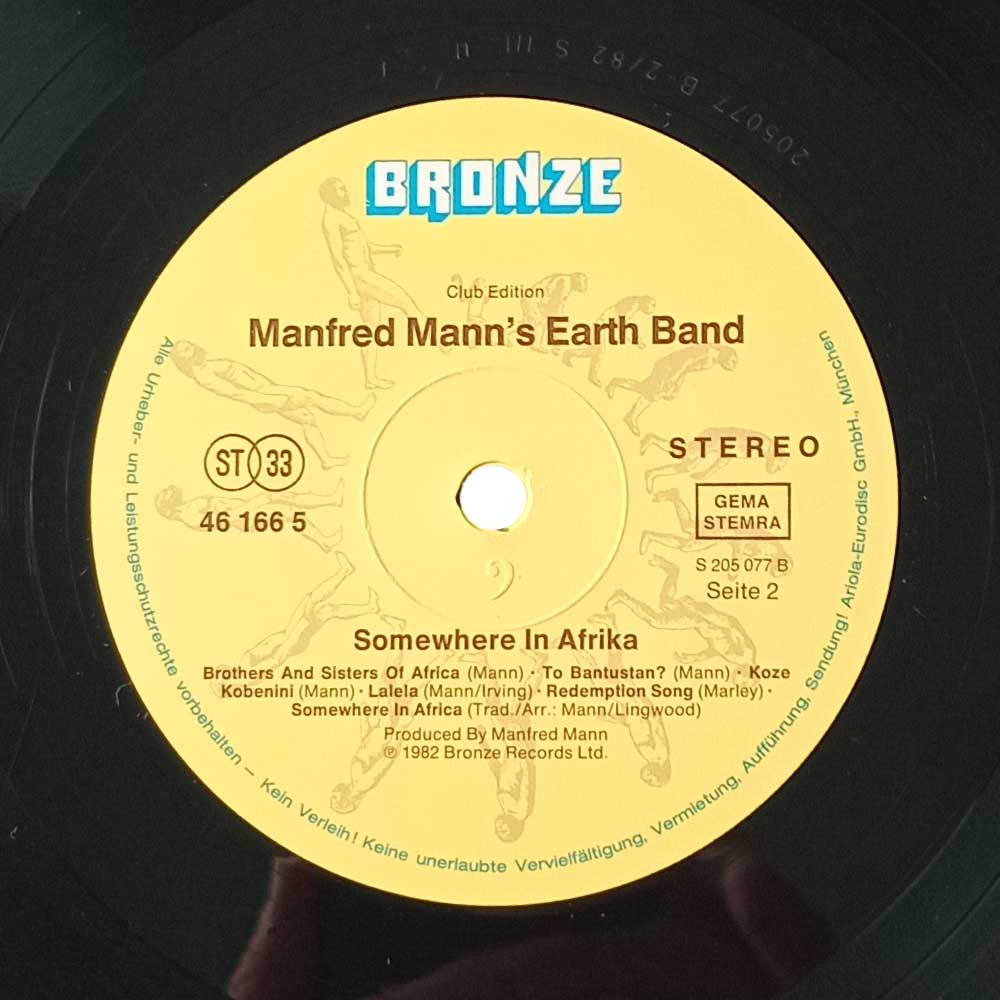 Manfred Mann's Earth Band – Somewhere In Afrika  (LP)
