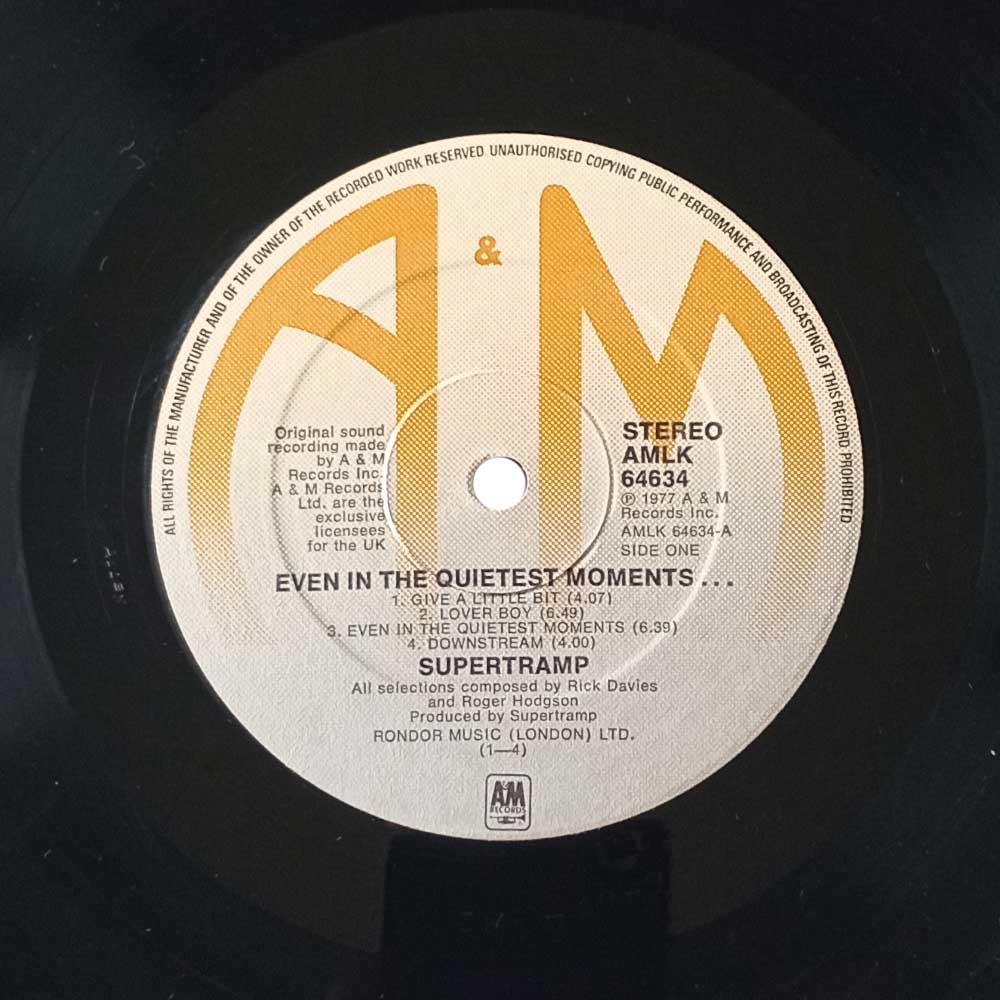 Supertramp – Even In The Quietest Moments... (1st press) (LP)