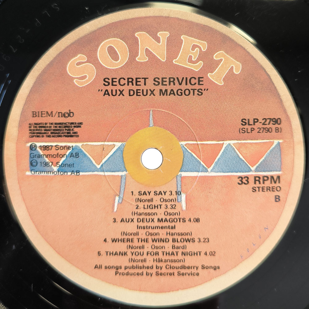 Secret Service - Aux Deux Magots (LP)