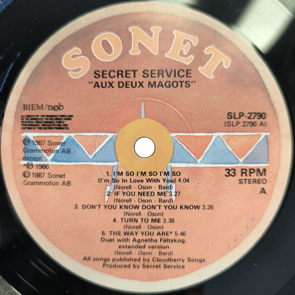 Secret Service - Aux Deux Magots (LP)
