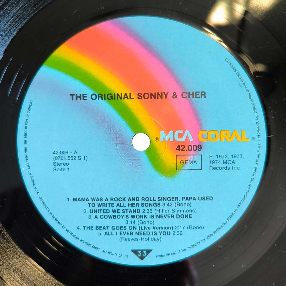 Sonny & Cher – The Original Sonny & Cher  (LP)