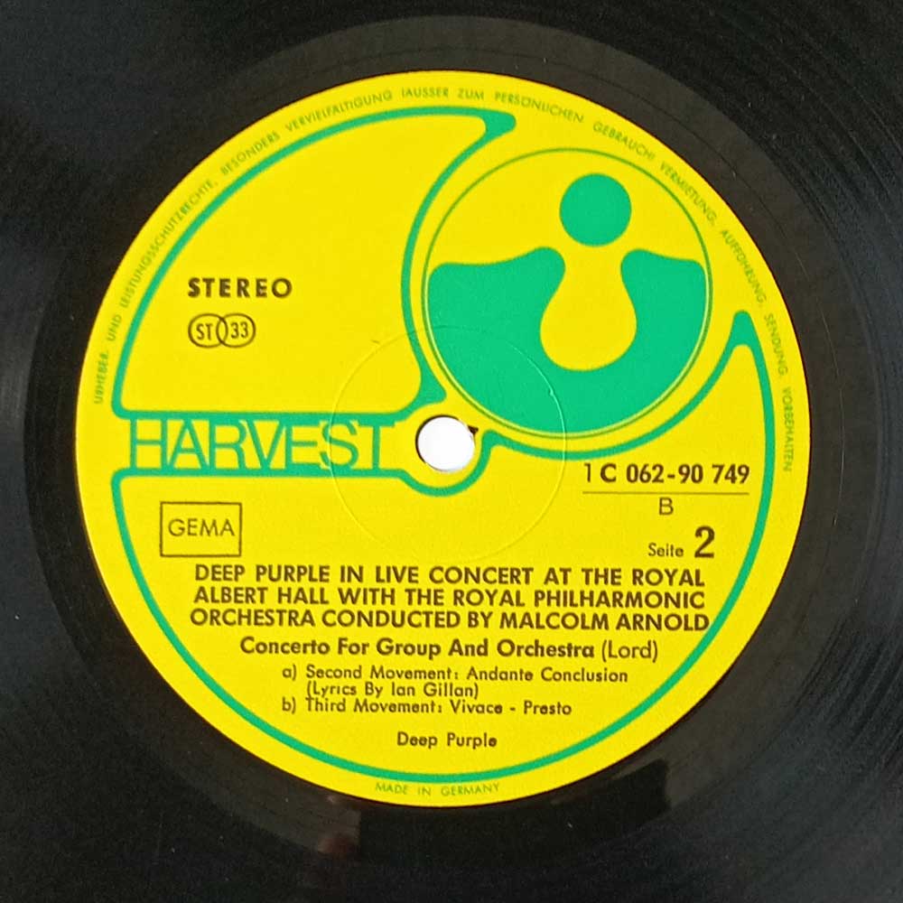 Deep Purple, The Royal Philharmonic Orchestra, Malcolm Arnold – Concerto For Group And Orchestra  (LP)