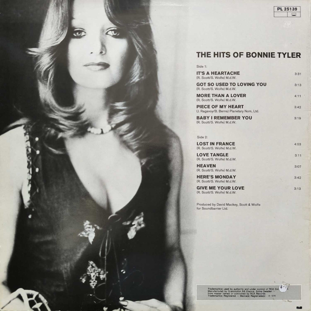 Bonnie Tyler – The Hits Of Bonnie Tyler (LP)