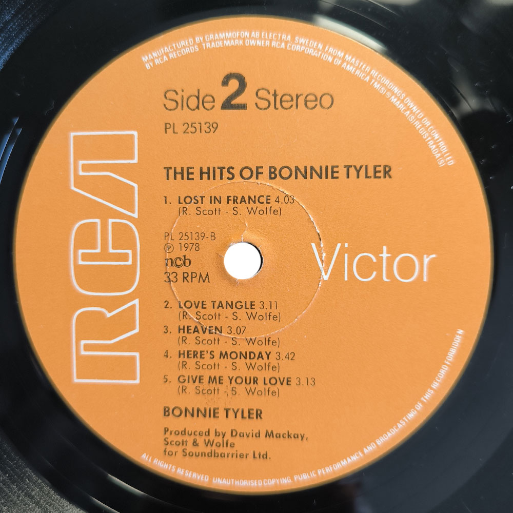 Bonnie Tyler – The Hits Of Bonnie Tyler (LP)