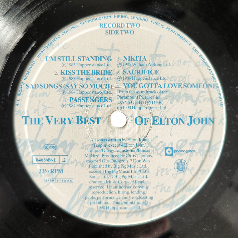Elton John – The Very Best Of Elton John (2 LP)