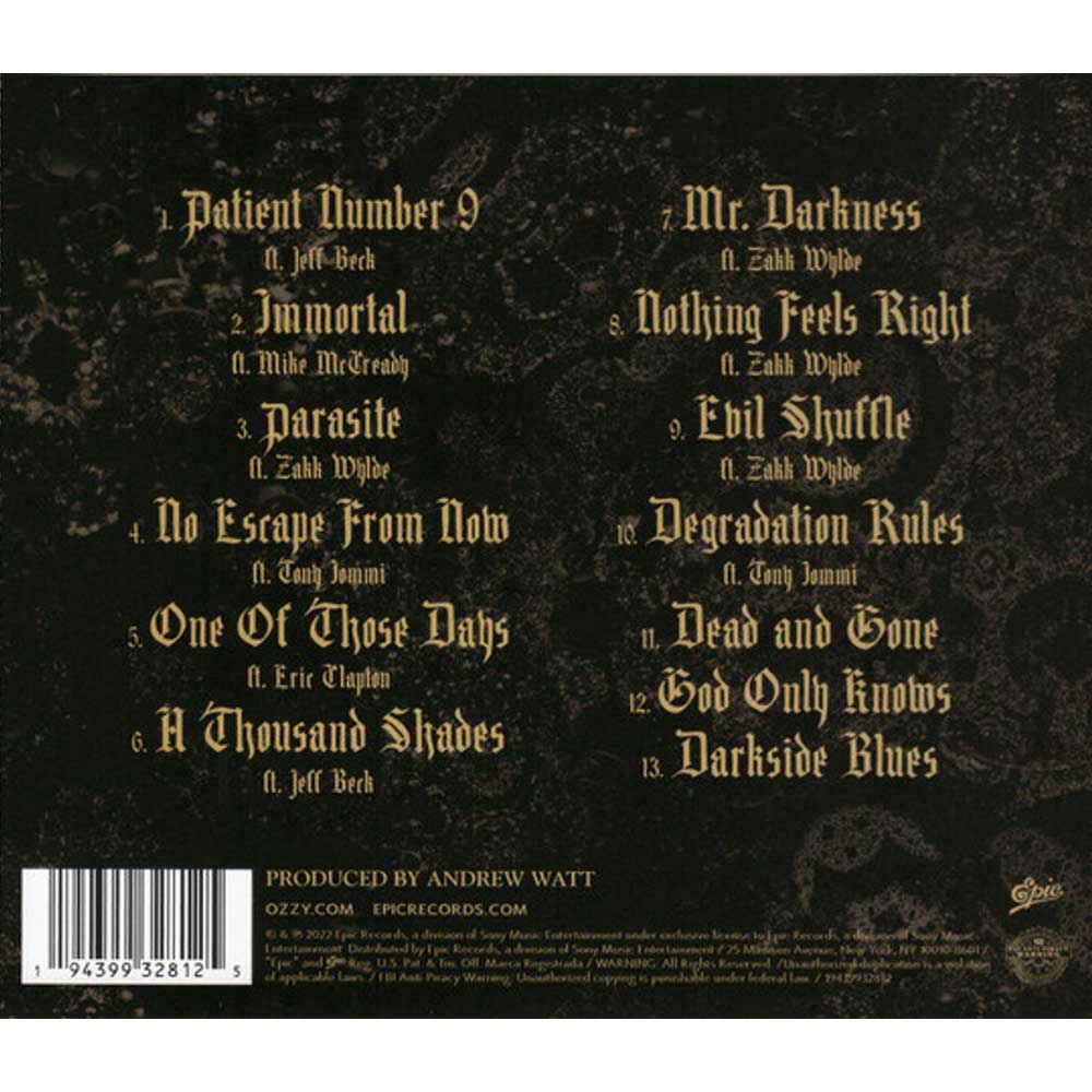 Ozzy Osbourne – Patient Number 9 (CD)