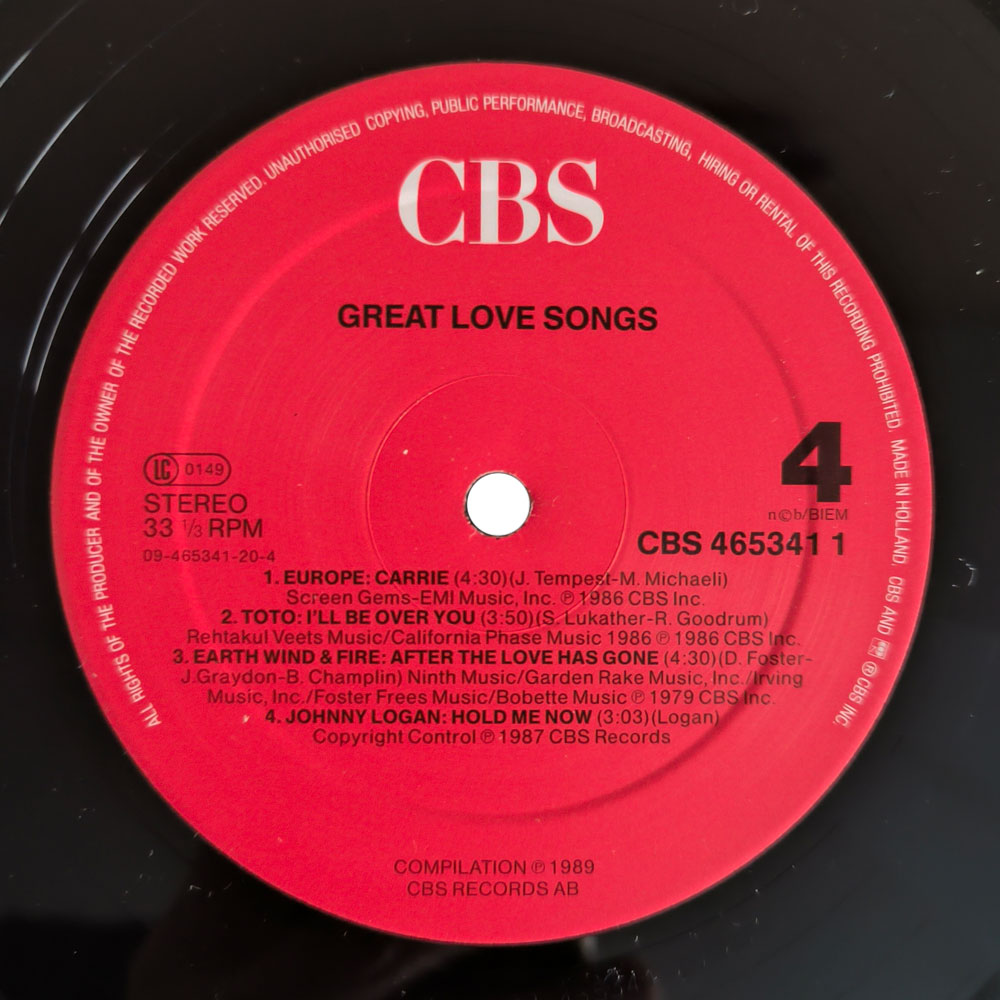Various – Great Love Songs (2LP)