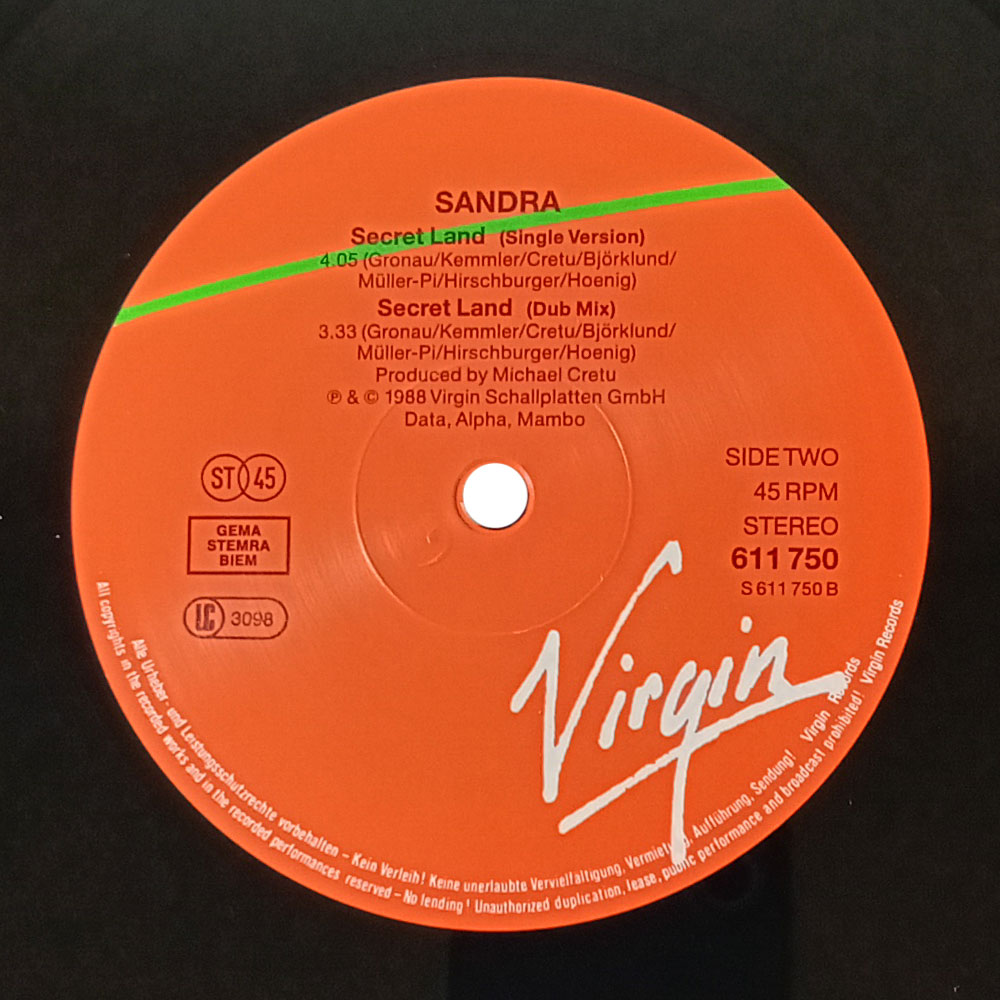Sandra – Secret Land (Extended Single-Version)  (LPs)