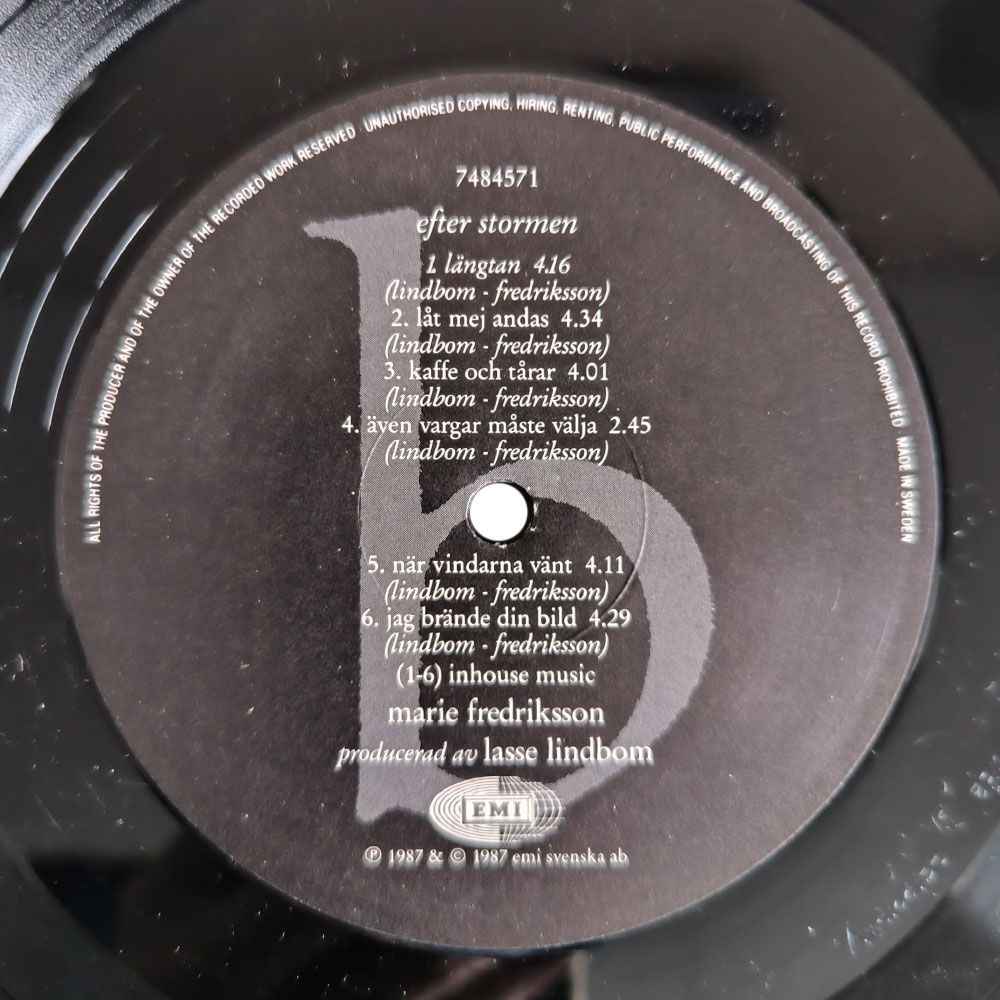 Marie Fredriksson – ...Efter Stormen (LP)