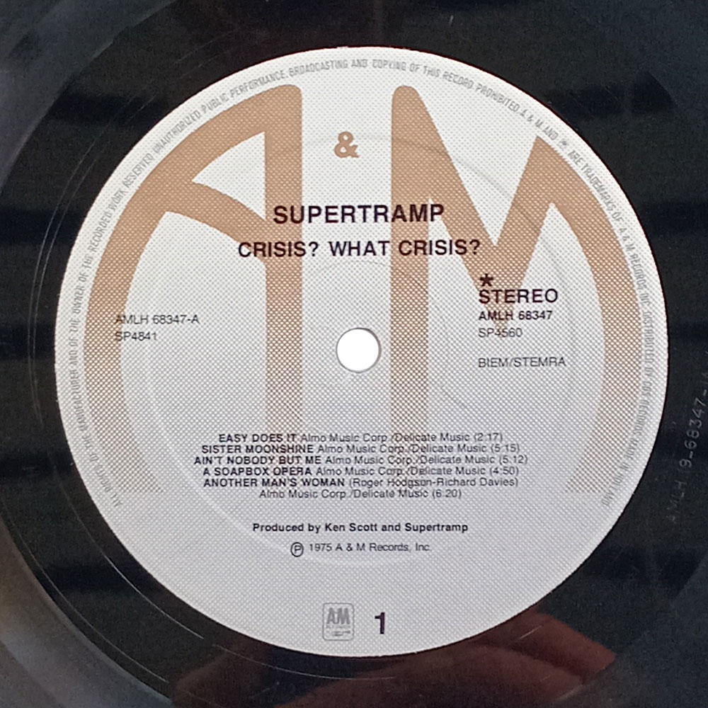 Supertramp – Crisis? What Crisis? (1st press) (LP)