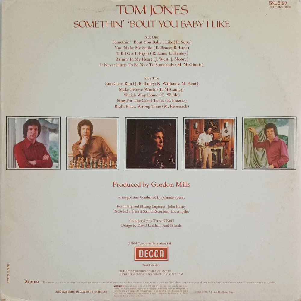 Tom Jones – Somethin' 'Bout You Baby I Like (LP)