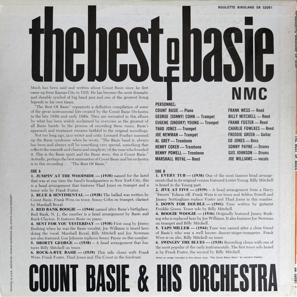Count Basie & His Orchestra – The Best Of Basie (LP)