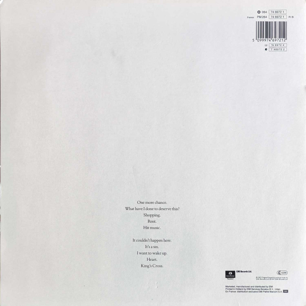 Pet Shop Boys – Actually (LP)