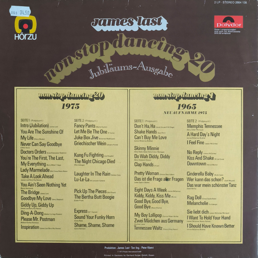 James Last – Non Stop Dancing 20 • Jubiläums-Ausgabe (2 LP)