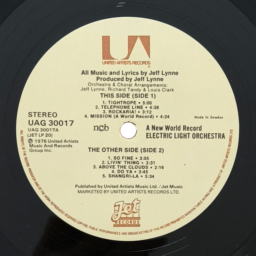 Electric Light Orchestra – A New World Record (LP)