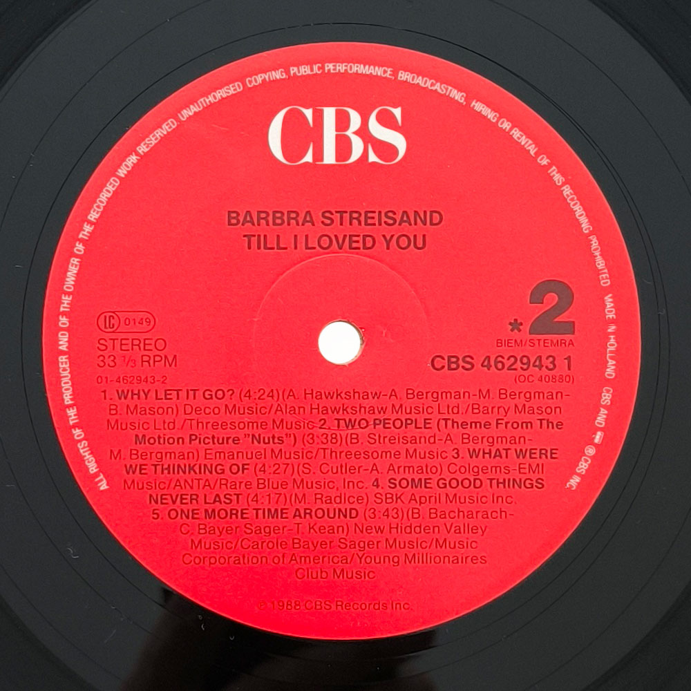 Barbra Streisand – Till I Loved You (LP)