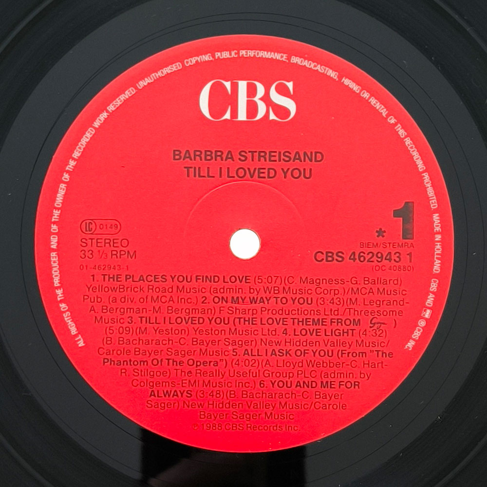 Barbra Streisand – Till I Loved You (LP)