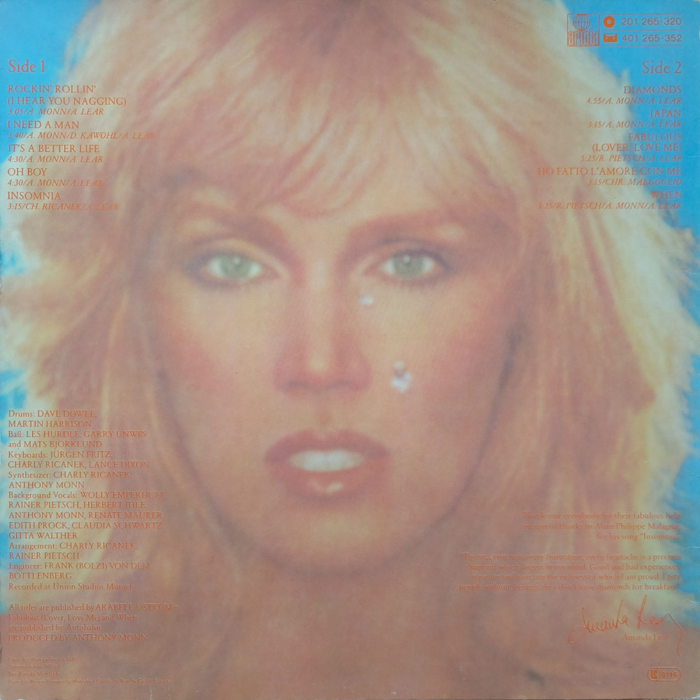 Amanda Lear – Diamonds For Breakfast (LP)