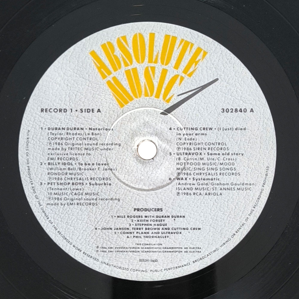 Various – Absolute Music 1 (2 LP)