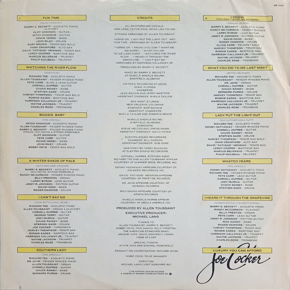 Joe Cocker – Luxury You Can Afford (LP)