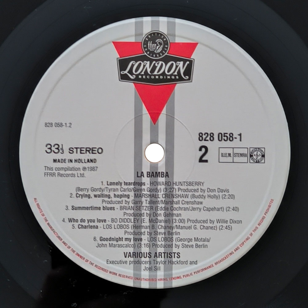 Various ‎– La Bamba - Original Motion Picture Soundtrack (LP)