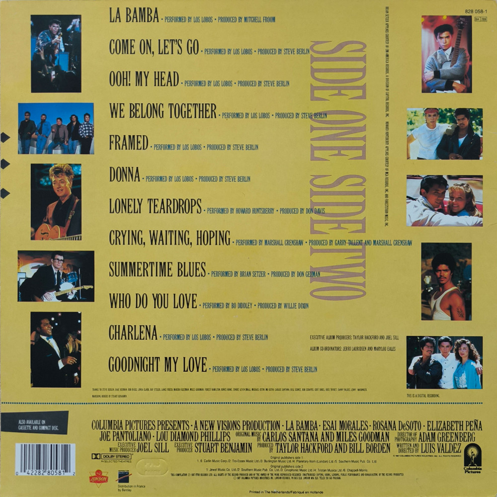 Various ‎– La Bamba - Original Motion Picture Soundtrack (LP)