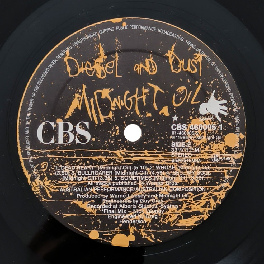 Midnight Oil – Diesel And Dust (LP)