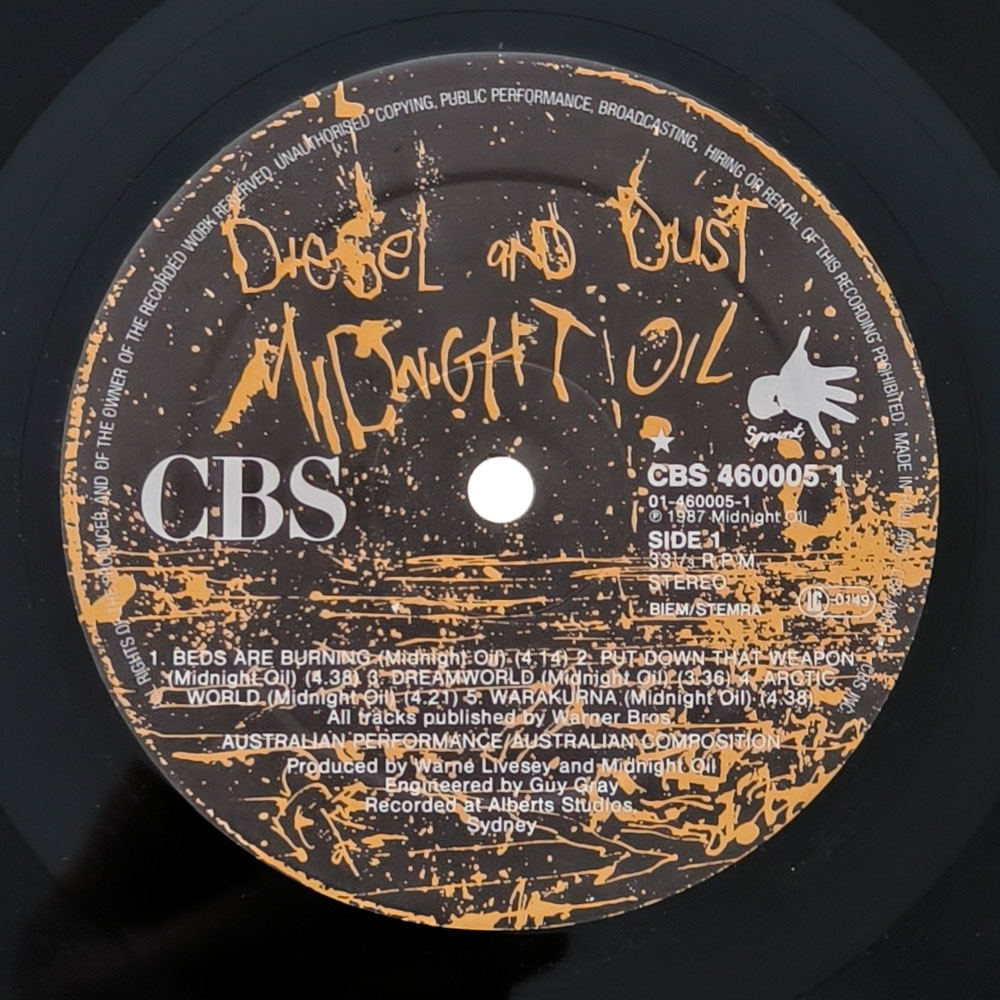 Midnight Oil – Diesel And Dust (LP)