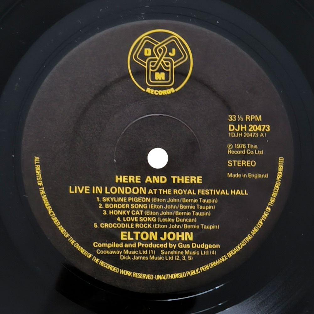 Elton John – Here And There (LP)