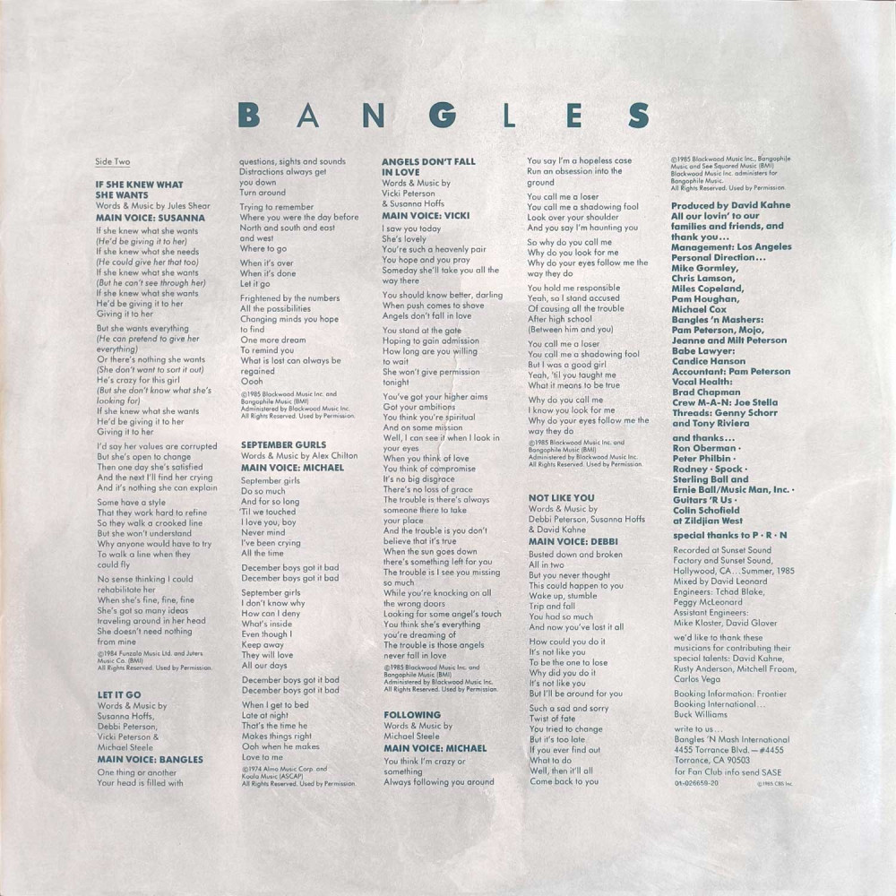 Bangles – Different Light (LP)