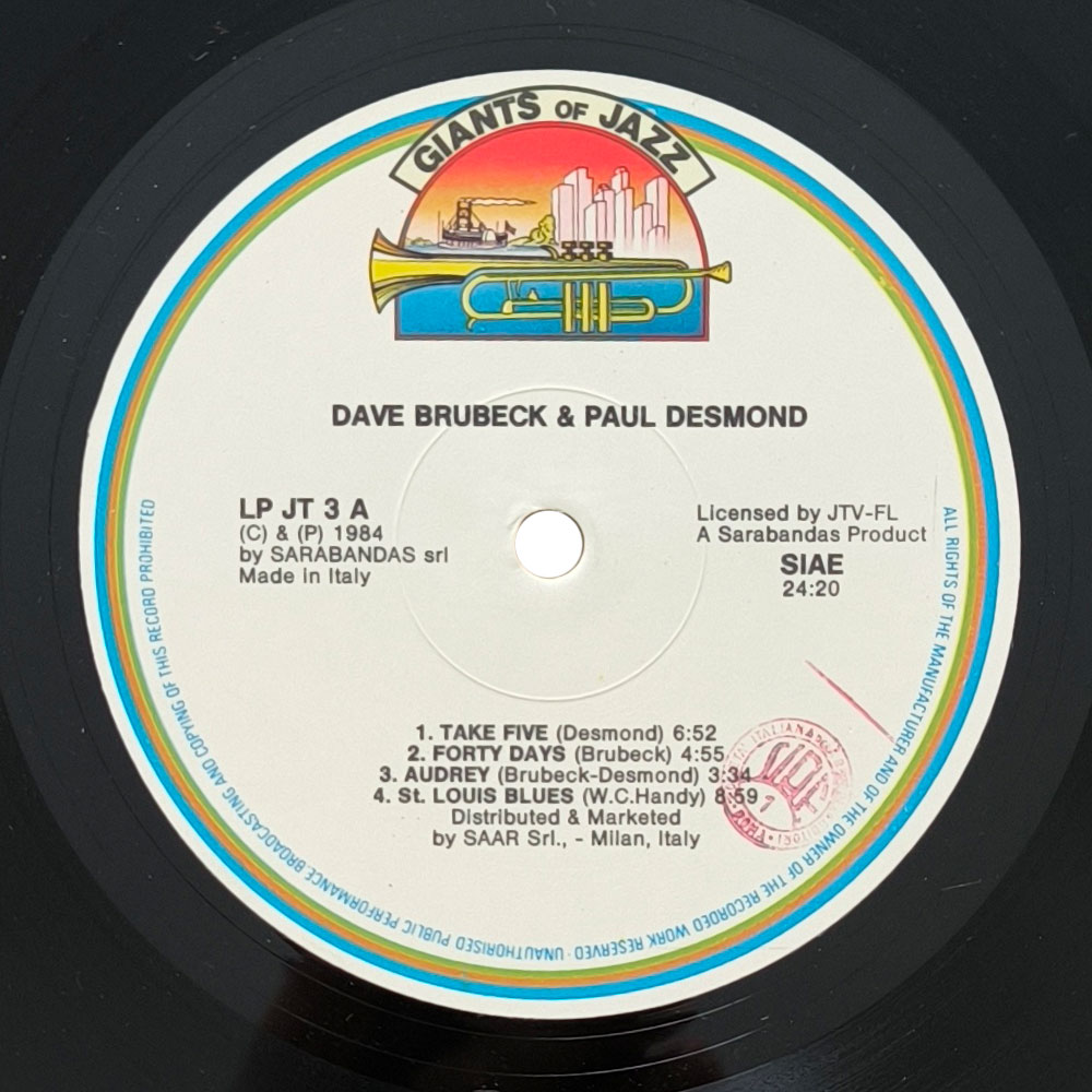 Dave Brubeck And Paul Desmond – Dave Brubeck And Paul Desmond (LP)