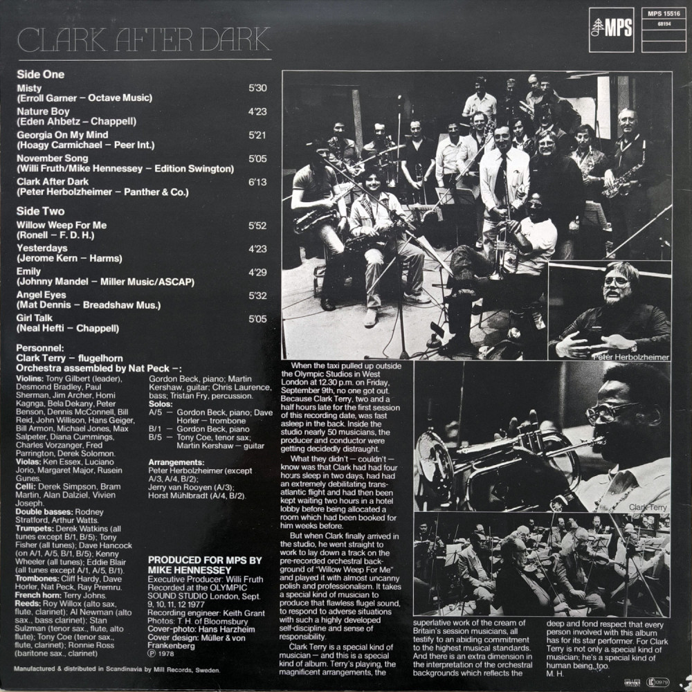 Clark Terry – Clark After Dark, The Ballad Artistry Of Clark Terry (LP)
