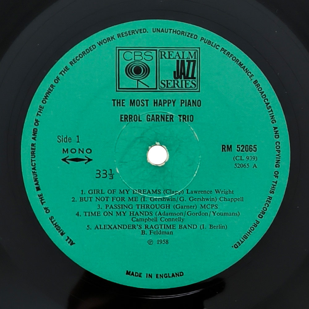 Erroll Garner – The Most Happy Piano (LP)