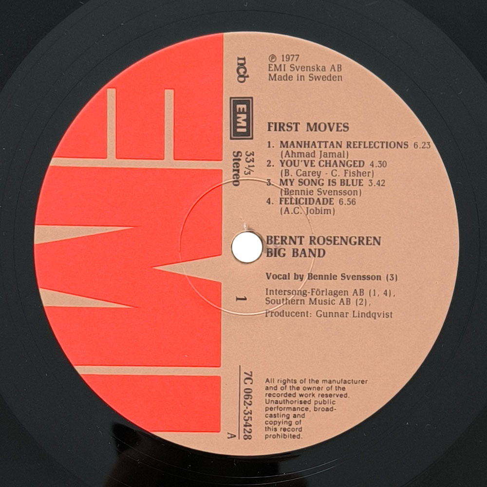 Bernt Rosengren Big Band ‎– First Moves (LP)