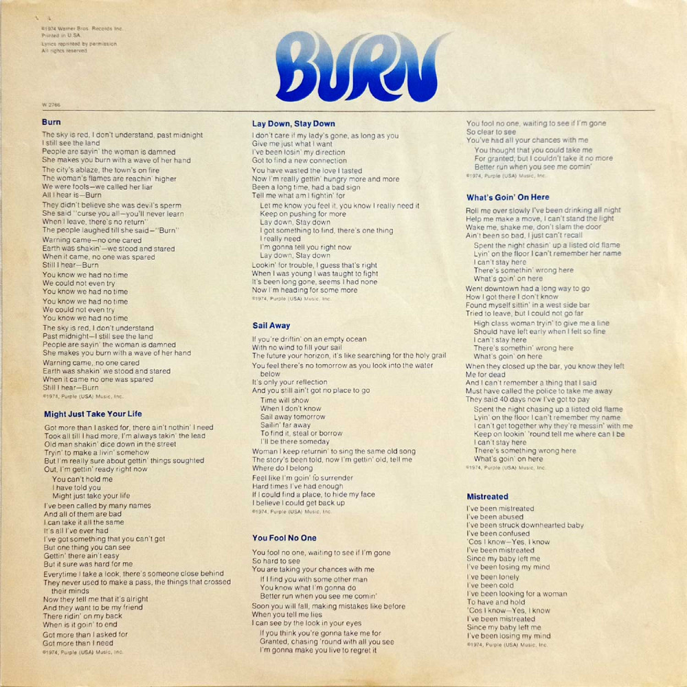 Deep Purple - Burn (1st press) (LP)